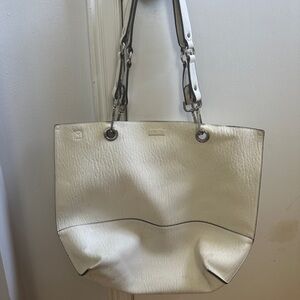 Calvin Klein White Purse Silver Hardware